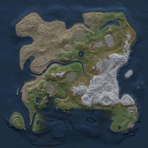 Thumbnail Rust Map: Procedural Map, Size: 3500, Seed: 3144, 15 Monuments