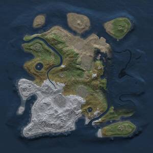 Thumbnail Rust Map: Procedural Map, Size: 3000, Seed: 1827404691, 9 Monuments
