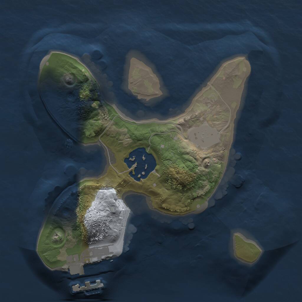 Rust Map: Procedural Map, Size: 1500, Seed: 213053619, 3 Monuments