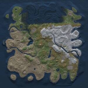 Thumbnail Rust Map: Procedural Map, Size: 4250, Seed: 932819940, 17 Monuments