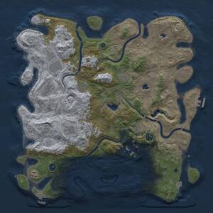 Thumbnail Rust Map: Procedural Map, Size: 4500, Seed: 969694286, 16 Monuments