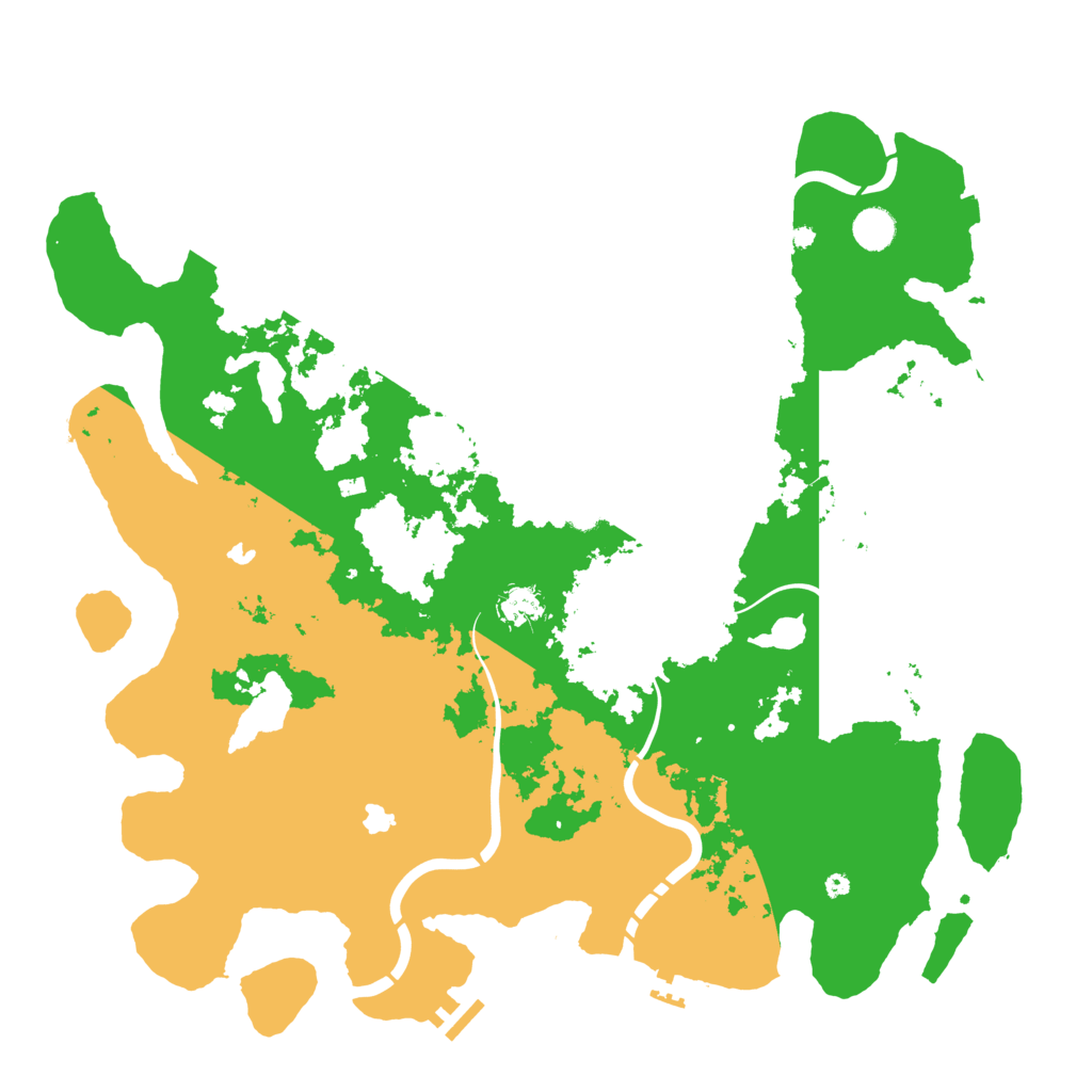 Biome Rust Map: Procedural Map, Size: 4500, Seed: 2021259881