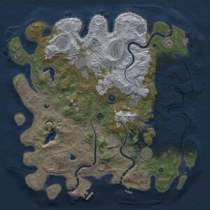 Thumbnail Rust Map: Procedural Map, Size: 4500, Seed: 2021259881, 17 Monuments