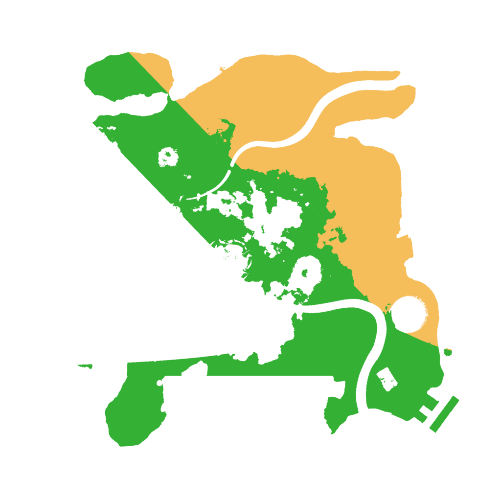 Biome Rust Map: Procedural Map, Size: 2500, Seed: 827364