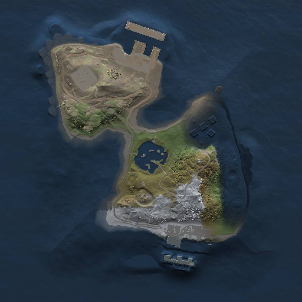 Rust Map: Procedural Map, Size: 1500, Seed: 978920741, 5 Monuments