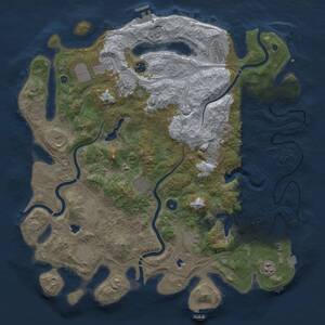 Thumbnail Rust Map: Procedural Map, Size: 4500, Seed: 669640033, 17 Monuments