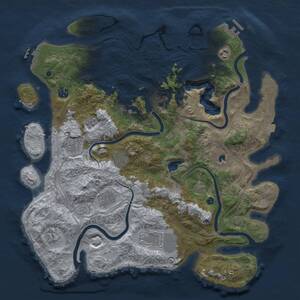 Thumbnail Rust Map: Procedural Map, Size: 4250, Seed: 1121733538, 15 Monuments