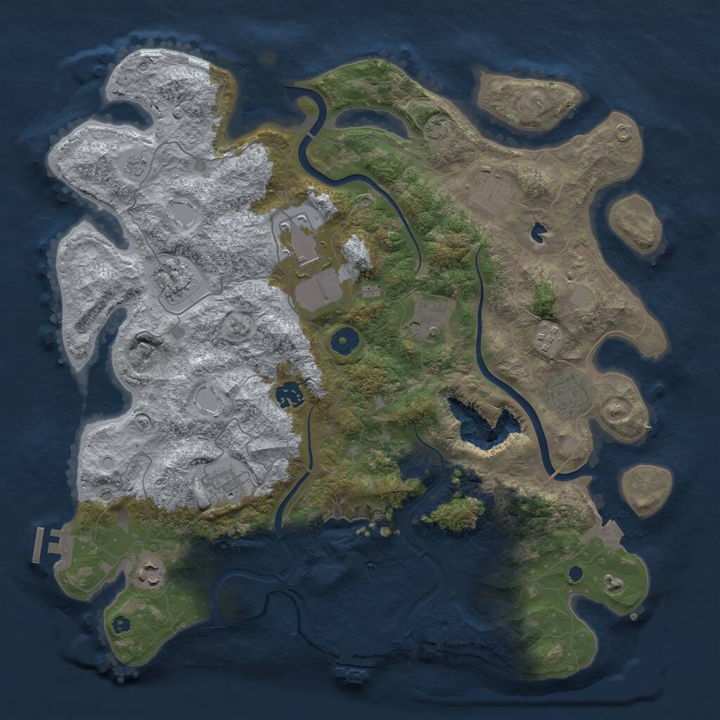 Rust Map: Procedural Map, Size: 4000, Seed: 150282016, 15 Monuments
