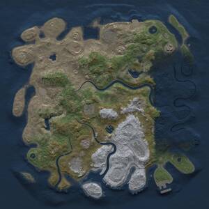 Thumbnail Rust Map: Procedural Map, Size: 4000, Seed: 240402204, 14 Monuments