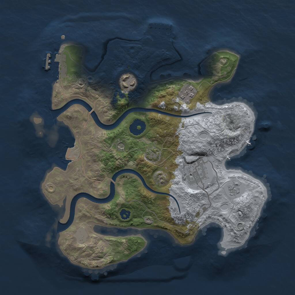 Rust Map: Procedural Map, Size: 2800, Seed: 882024993, 9 Monuments