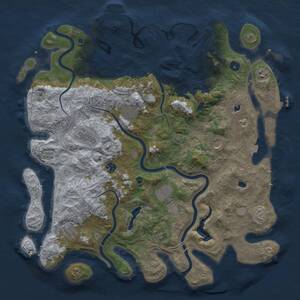 Thumbnail Rust Map: Procedural Map, Size: 4500, Seed: 1682503212, 15 Monuments