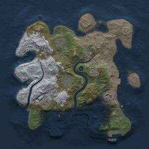 Thumbnail Rust Map: Procedural Map, Size: 3000, Seed: 869190053, 11 Monuments