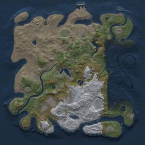Thumbnail Rust Map: Procedural Map, Size: 4000, Seed: 1461526544, 15 Monuments