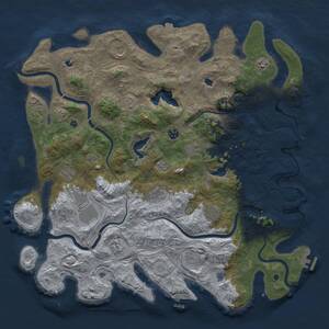 Thumbnail Rust Map: Procedural Map, Size: 4800, Seed: 315155900, 17 Monuments
