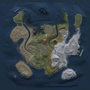 Thumbnail Rust Map: Procedural Map, Size: 2500, Seed: 2138980229, 9 Monuments