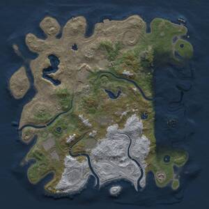 Thumbnail Rust Map: Procedural Map, Size: 4250, Seed: 1453391521, 16 Monuments