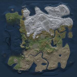 Thumbnail Rust Map: Procedural Map, Size: 4000, Seed: 1281776518, 16 Monuments