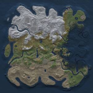 Thumbnail Rust Map: Procedural Map, Size: 4500, Seed: 444110000, 17 Monuments