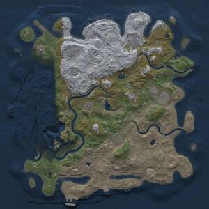 Thumbnail Rust Map: Procedural Map, Size: 4500, Seed: 1383531910, 17 Monuments