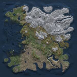 Thumbnail Rust Map: Procedural Map, Size: 4500, Seed: 1347619835, 16 Monuments