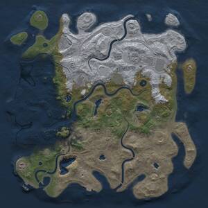 Thumbnail Rust Map: Procedural Map, Size: 4500, Seed: 251234, 16 Monuments