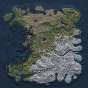 Thumbnail Rust Map: Procedural Map, Size: 4500, Seed: 158421118, 16 Monuments