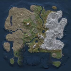 Thumbnail Rust Map: Procedural Map, Size: 3750, Seed: 1827416309, 15 Monuments