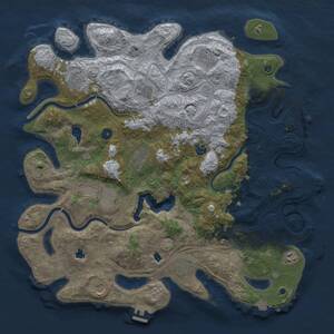 Thumbnail Rust Map: Procedural Map, Size: 4500, Seed: 949062558, 16 Monuments