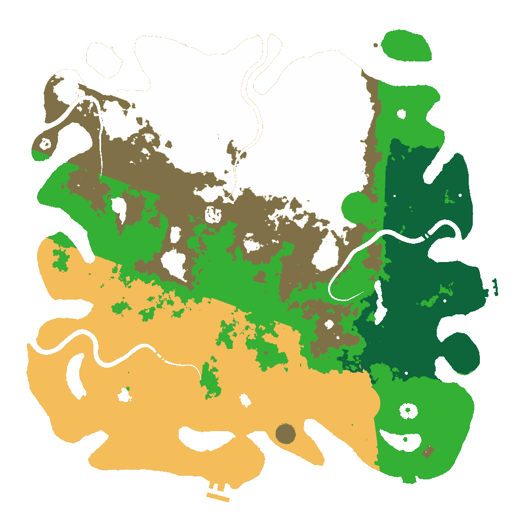 Biome Rust Map: Procedural Map, Size: 4500, Seed: 949062558