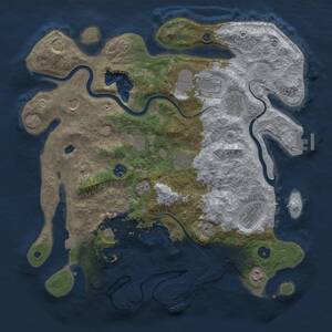 Thumbnail Rust Map: Procedural Map, Size: 4000, Seed: 1845737556, 16 Monuments