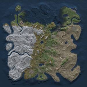 Thumbnail Rust Map: Procedural Map, Size: 4250, Seed: 236535712, 16 Monuments