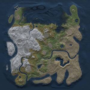 Thumbnail Rust Map: Procedural Map, Size: 4000, Seed: 1915558301, 14 Monuments