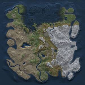 Thumbnail Rust Map: Procedural Map, Size: 4250, Seed: 1866885889, 16 Monuments