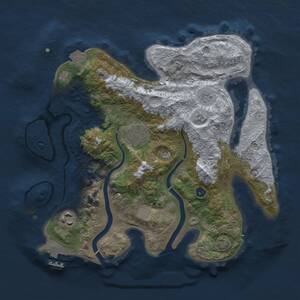 Thumbnail Rust Map: Procedural Map, Size: 3000, Seed: 760206688, 8 Monuments