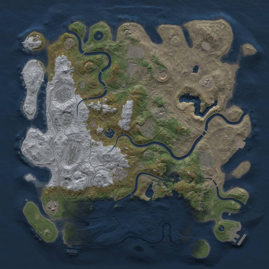 Rust Map: Procedural Map, Size: 4250, Seed: 1648268559, 16 Monuments