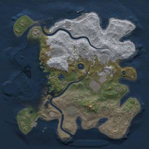 Thumbnail Rust Map: Procedural Map, Size: 3500, Seed: 515886969, 14 Monuments