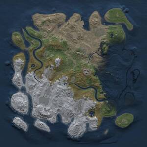 Thumbnail Rust Map: Procedural Map, Size: 3800, Seed: 882209895, 13 Monuments