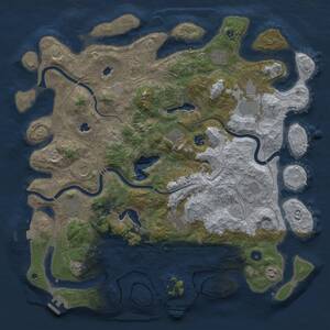 Thumbnail Rust Map: Procedural Map, Size: 4500, Seed: 1373861347, 17 Monuments