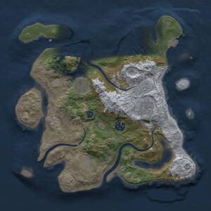Thumbnail Rust Map: Procedural Map, Size: 3000, Seed: 620397955, 9 Monuments