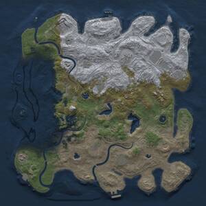 Thumbnail Rust Map: Procedural Map, Size: 4500, Seed: 1181727643, 17 Monuments
