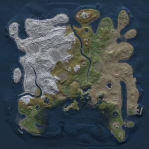 Thumbnail Rust Map: Procedural Map, Size: 4000, Seed: 746451782, 14 Monuments