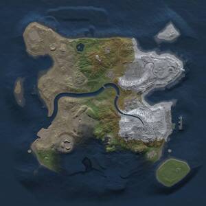 Thumbnail Rust Map: Procedural Map, Size: 2500, Seed: 6122208, 9 Monuments