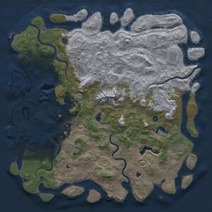 Thumbnail Rust Map: Procedural Map, Size: 5600, Seed: 2034675936, 17 Monuments