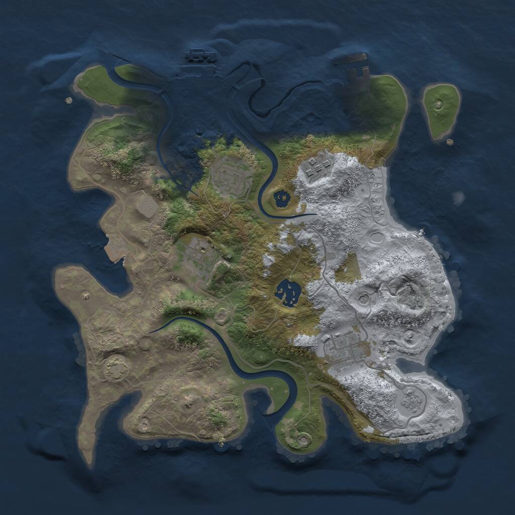 Rust Map: Procedural Map, Size: 3000, Seed: 20260305, 11 Monuments