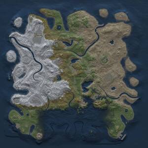 Thumbnail Rust Map: Procedural Map, Size: 4500, Seed: 1576686191, 16 Monuments