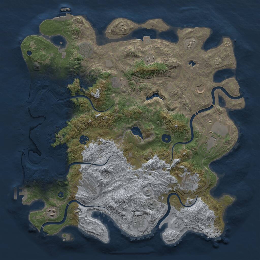 Rust Map: Procedural Map, Size: 4250, Seed: 339553795, 16 Monuments