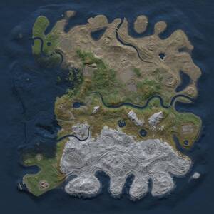 Thumbnail Rust Map: Procedural Map, Size: 4250, Seed: 2026248019, 16 Monuments