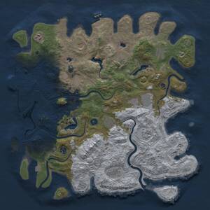 Thumbnail Rust Map: Procedural Map, Size: 4500, Seed: 1539870744, 17 Monuments