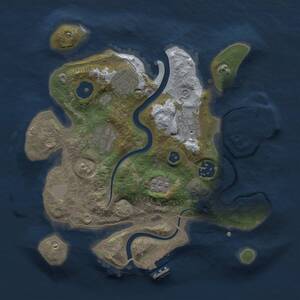Thumbnail Rust Map: Procedural Map, Size: 2700, Seed: 1102583917, 10 Monuments