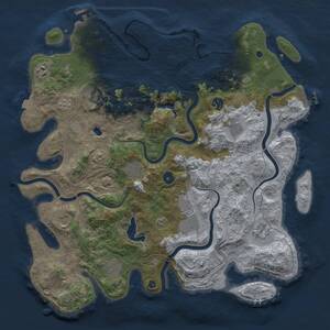 Thumbnail Rust Map: Procedural Map, Size: 4250, Seed: 1289664261, 16 Monuments